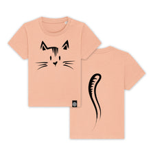 Carregar imagem no visualizador da galeria, T-shirt criança Gato- Algodão Orgânico
