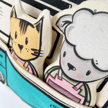 Load image into Gallery viewer, Interactive Cushion - Summer van blue