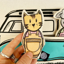 Load image into Gallery viewer, Interactive Cushion - Summer van blue