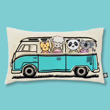Load image into Gallery viewer, Interactive Cushion - Summer van blue