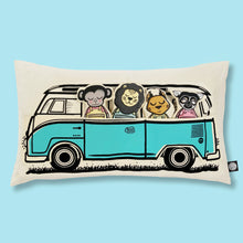 Load image into Gallery viewer, Interactive Cushion - Summer van blue