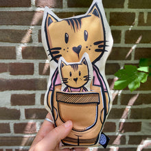 Load image into Gallery viewer, Cat soft toy with little pocket friend