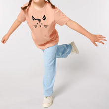 Carregar imagem no visualizador da galeria, T-shirt criança Gato- Algodão Orgânico