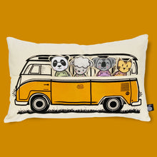 Load image into Gallery viewer, Interactive Cushion - Summer van (orange)