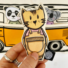 Load image into Gallery viewer, Interactive Cushion - Summer van (orange)