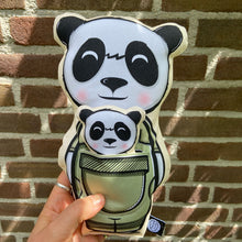 Load image into Gallery viewer, Panda soft toy with little pocket friend