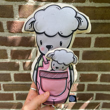 Load image into Gallery viewer, Sheep soft toy with little pocket friend