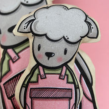 Load image into Gallery viewer, Sheep soft toy with little pocket friend
