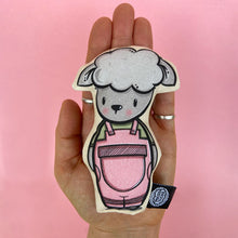 Load image into Gallery viewer, Sheep soft toy with little pocket friend