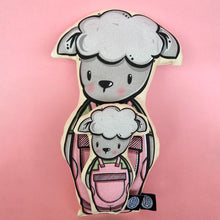 Load image into Gallery viewer, Sheep soft toy with little pocket friend