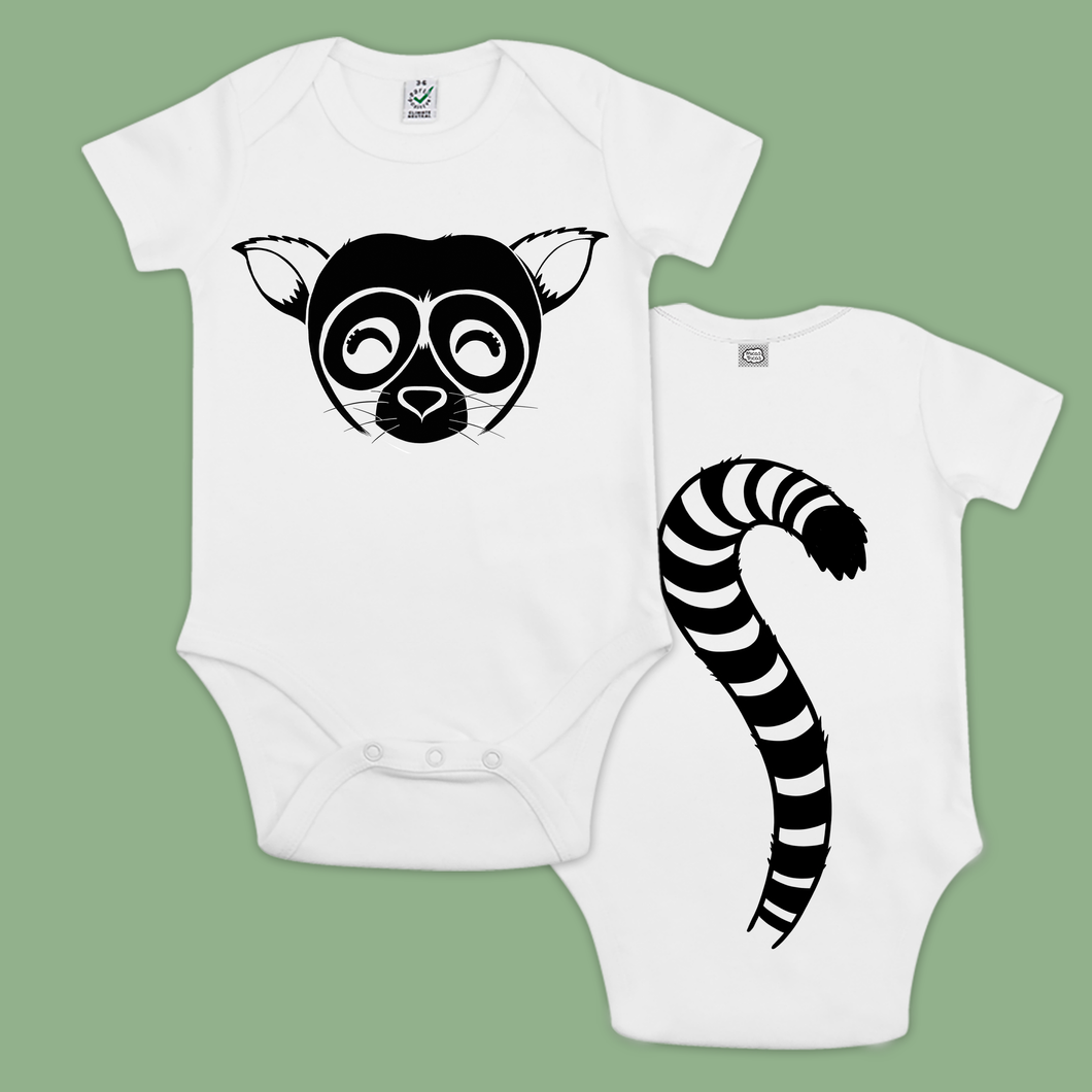 Lemur Organic Cotton Baby Bodysuit - Short Sleeves