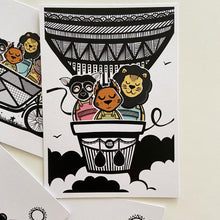 Load image into Gallery viewer, Hot air balloon postcard
