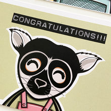 Load image into Gallery viewer, Lemur postcard - Congratulations
