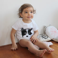 Load image into Gallery viewer, baby bodysuit with a dog and a tail in the back