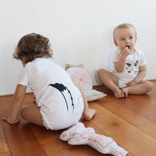 Load image into Gallery viewer, baby bodysuit with a dog and a tail in the back