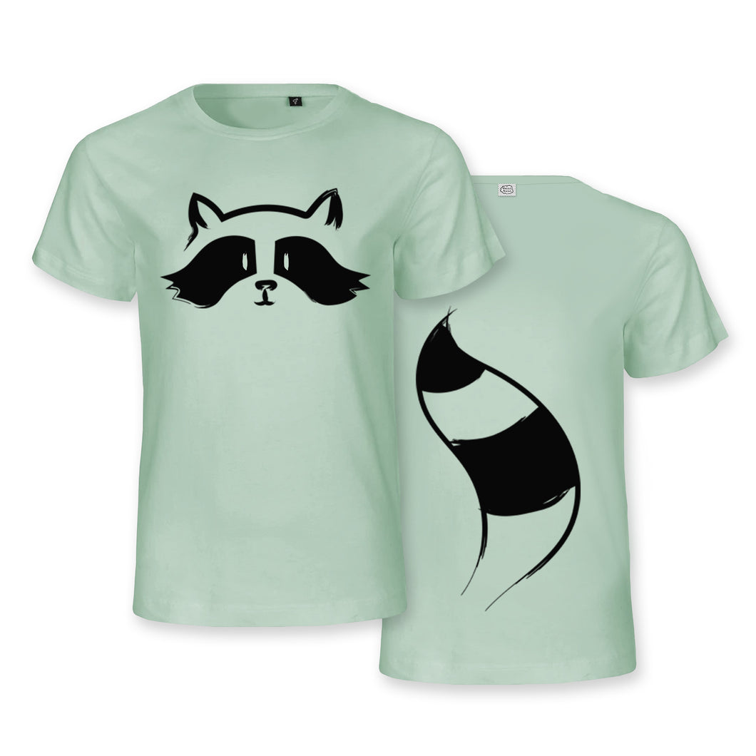 Raccoon Face & Tail - Organic Cotton T-shirt for kids