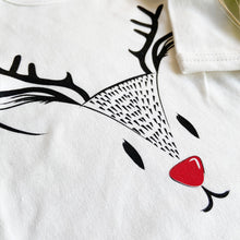 Load image into Gallery viewer, Reindeer Organic Cotton Baby Bodysuit - Long Sleeves