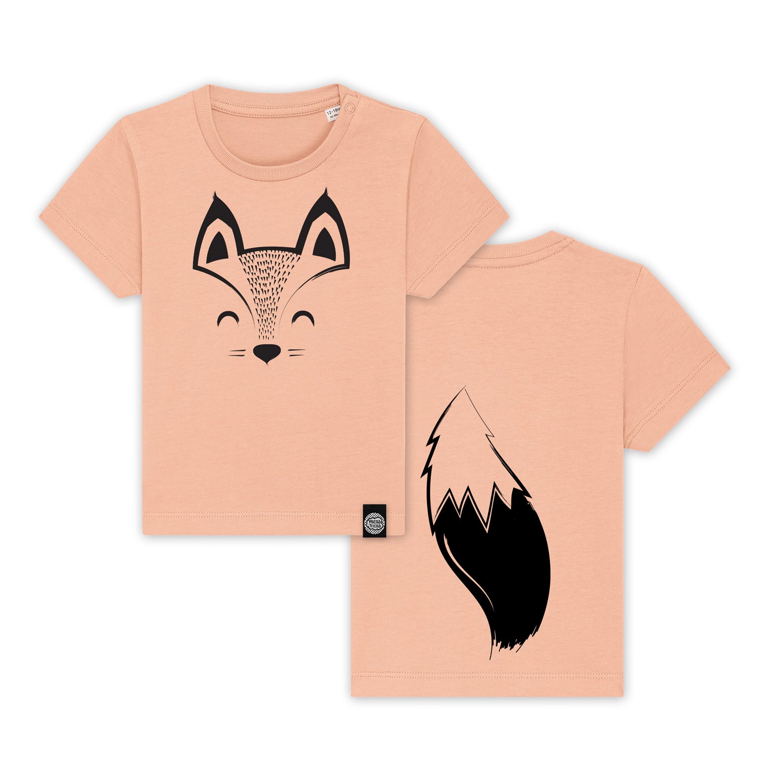 Fox Face & Tail - Organic Cotton T-shirt for kids – micastricas