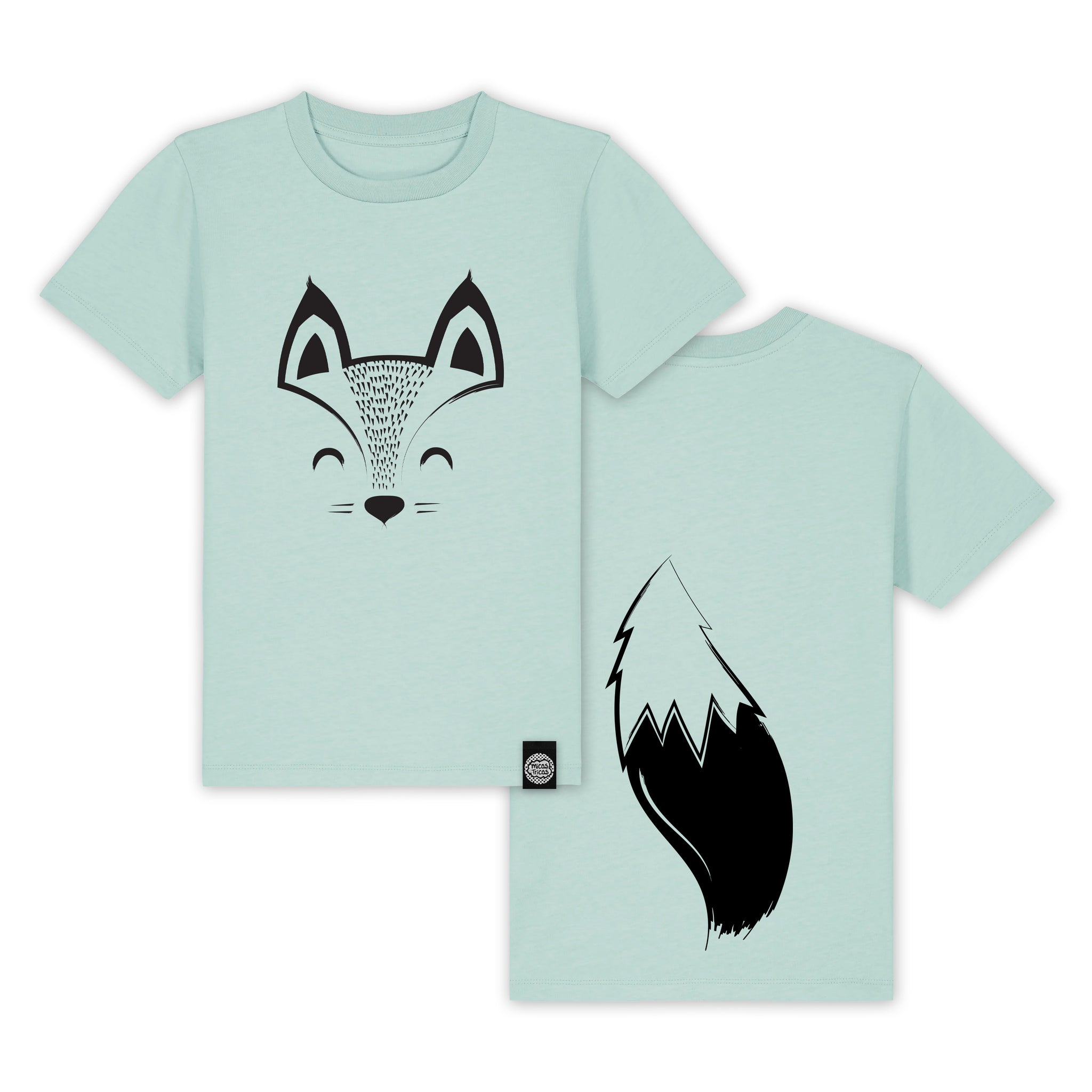 Fox Face & Tail - Organic Cotton T-shirt for kids – micastricas