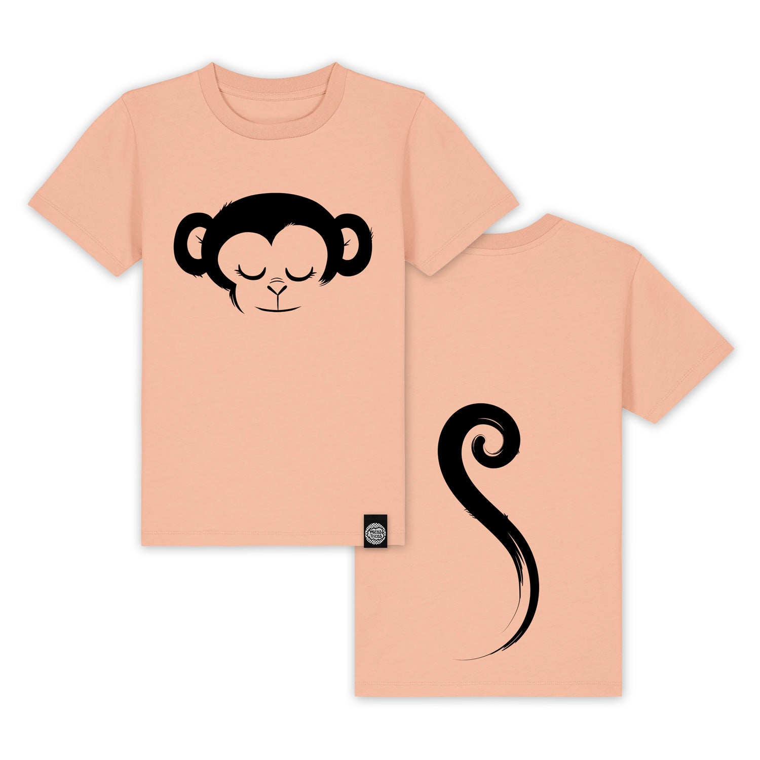 Monkey Face Tail Organic Cotton T-shirt for kids – micastricas