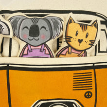Load image into Gallery viewer, Interactive Cushion - Summer van (orange)
