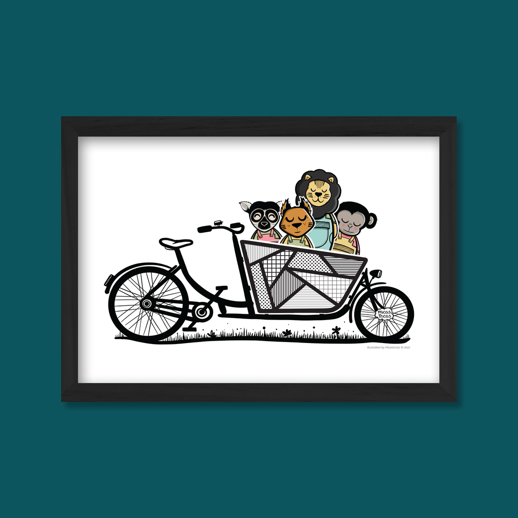 Poster bicicleta de carga