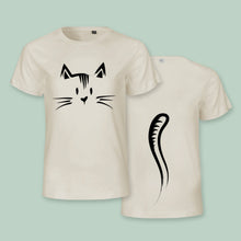 Load image into Gallery viewer, Cat Face &amp; Tail - Organic Cotton T-shirt for kids
