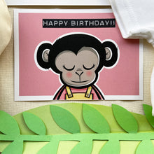 Load image into Gallery viewer, Monkey postcard - Happy birthday
