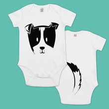 Load image into Gallery viewer, baby bodysuit with a dog and a tail in the back

