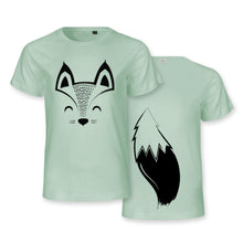 Load image into Gallery viewer, Fox Face &amp; Tail - Organic Cotton T-shirt for kids
