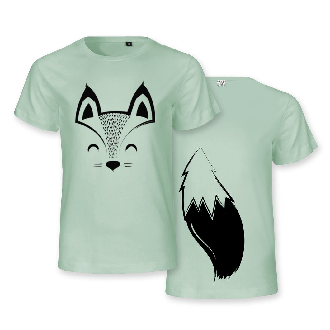 Fox Face & Tail - Organic Cotton T-shirt for kids