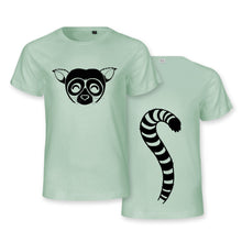 Load image into Gallery viewer, Lemur Face &amp; Tail - Organic Cotton T-shirt for kids
