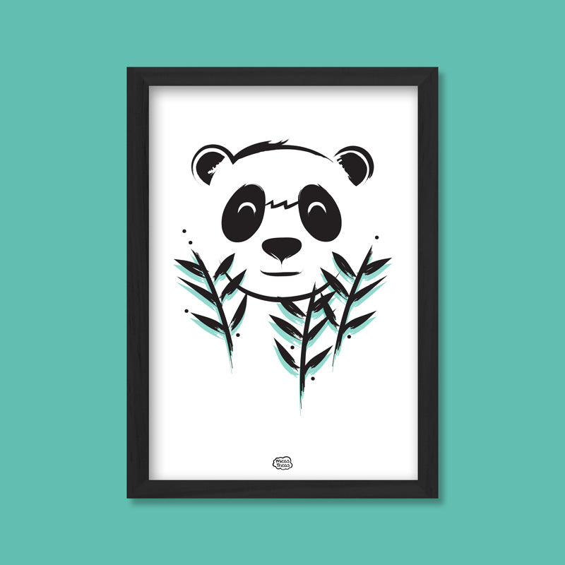 poster with a panda print